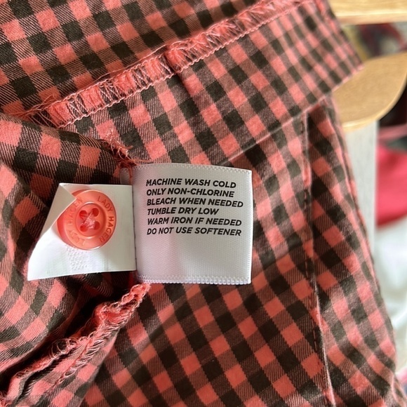 Lady Hagen Georgia Peach Plaid Carroll Gingham Tennis Skort - Picture 7 of 7